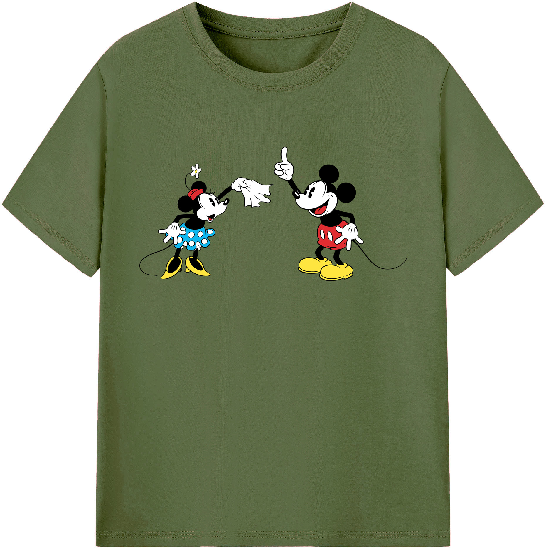 （画像用） ミッキーマウス Mickey Mouse 綿100％半袖Tシャツ（フロントプリント）